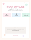 ICU ER drip guide badge cards cover