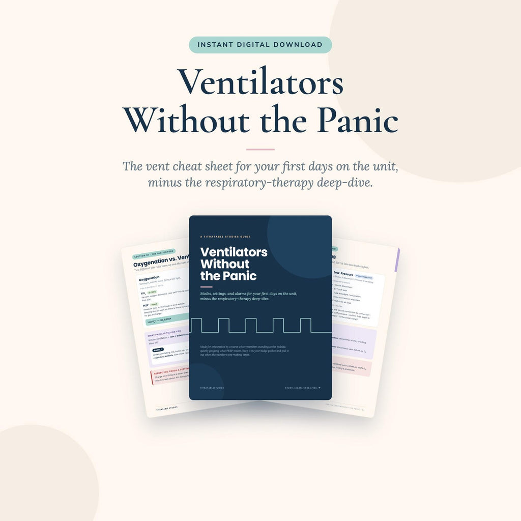 Ventilator modes reference page for ICU nurses