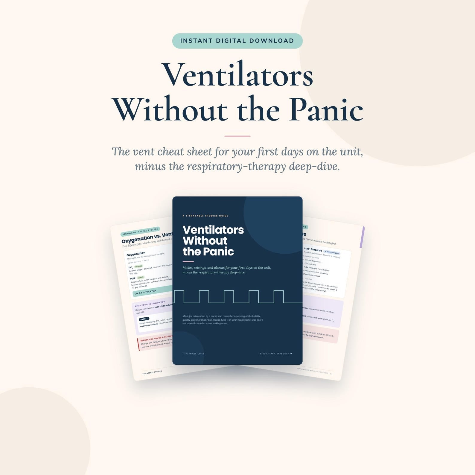 Ventilator modes reference page for ICU nurses